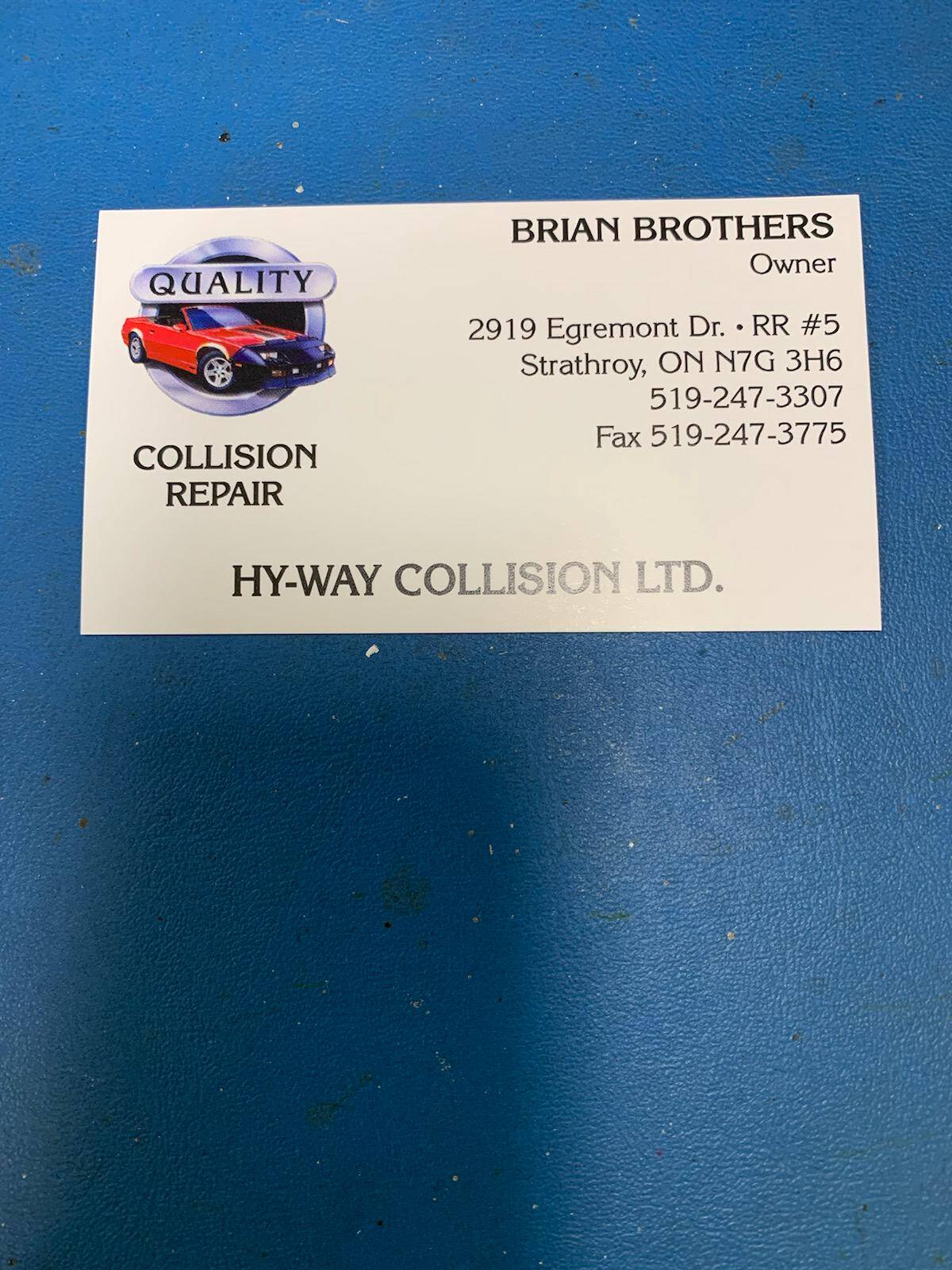 HY-Way Collision Ltd.